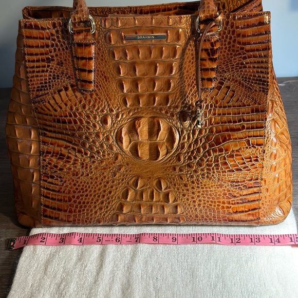 BRAHMIN Crocodile embossed tote shoulder bag - Picture 6 of 11